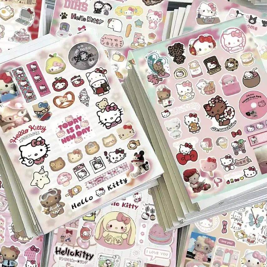 [BUNJANG] Sanrio Hello Kitty Sticker Set / 8장 헬로키티 씰스티커 세트 산리오 다꾸 다이어리 꾸미기