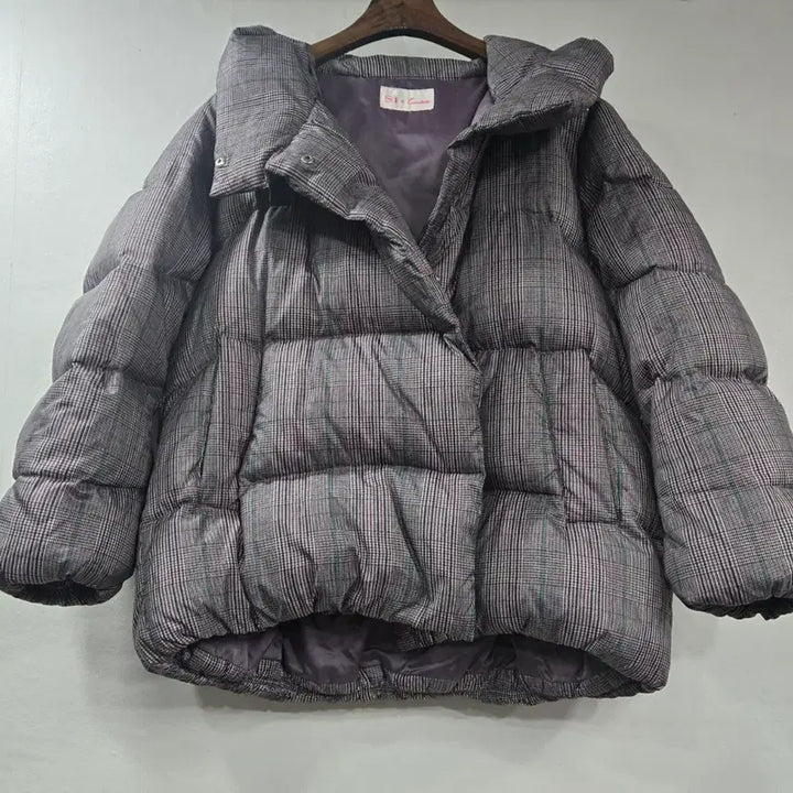 [BUNJANG] SL Checkered Duck Down Padding Jacket / Sl 체크 오리털패딩