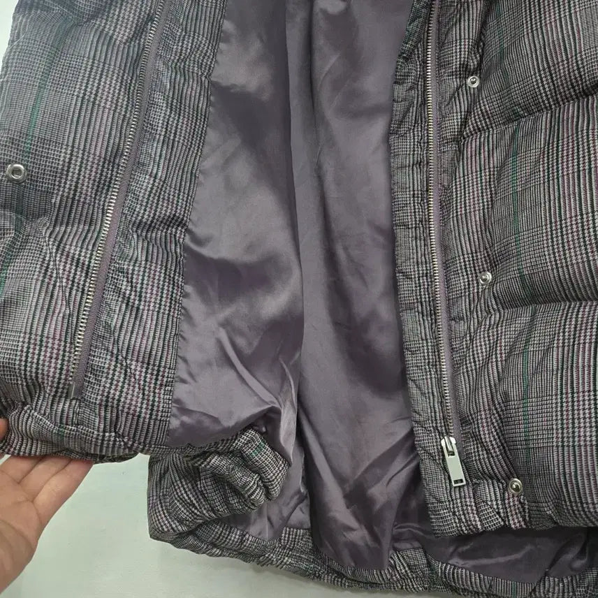 [BUNJANG] SL Checkered Duck Down Padding Jacket / Sl 체크 오리털패딩