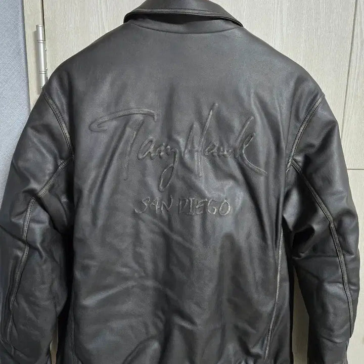 [BUNJANG] Tony Hawk Black Leather Jacket / Tony Hawk 토니호크 블랙 레더 자켓L(105)