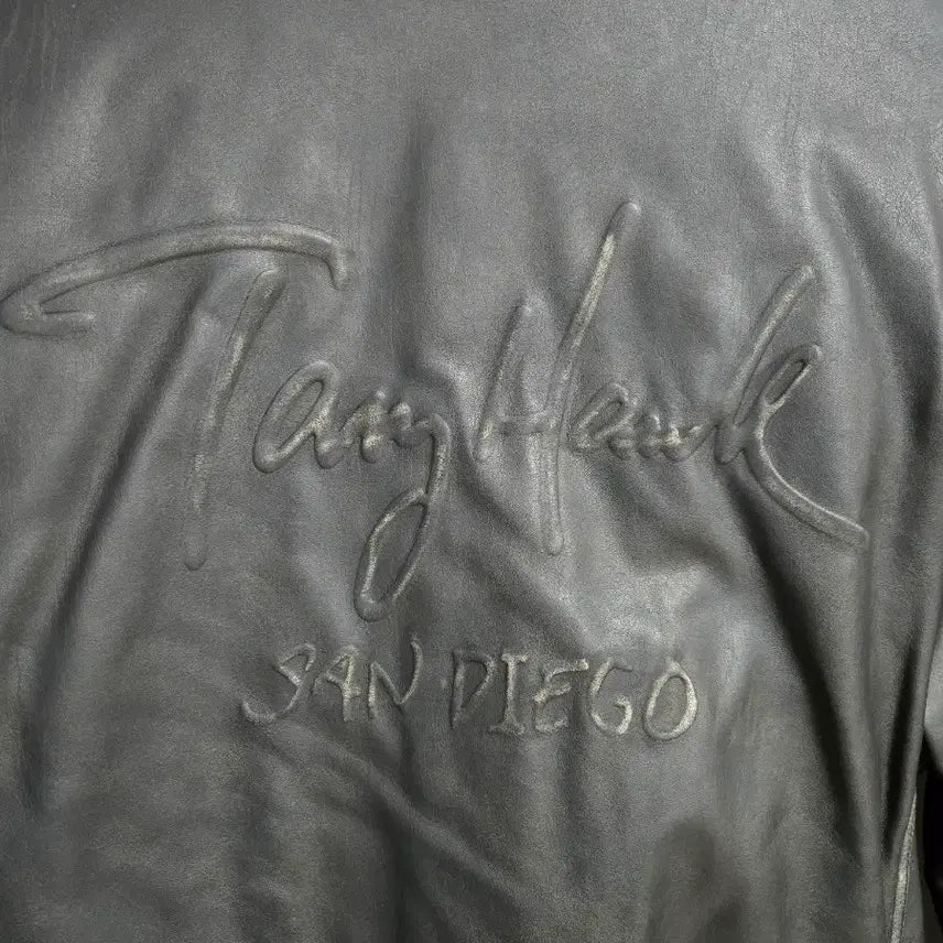 [BUNJANG] Tony Hawk Black Leather Jacket / Tony Hawk 토니호크 블랙 레더 자켓L(105)