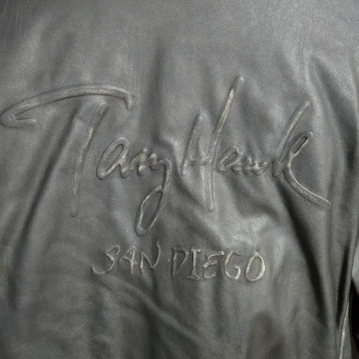 [BUNJANG] Tony Hawk Black Leather Jacket / Tony Hawk 토니호크 블랙 레더 자켓L(105)