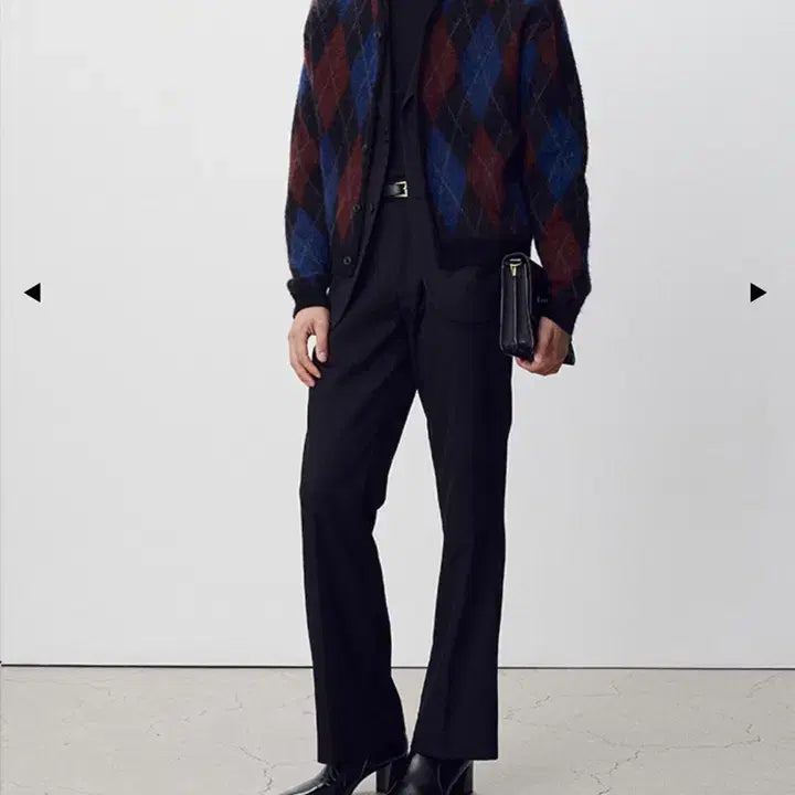 [BUNJANG] TONYWACK Argyle Mohair Cardigan Black L / 토니웩 tonywack 아가일 모헤어 가디건 블랙 L