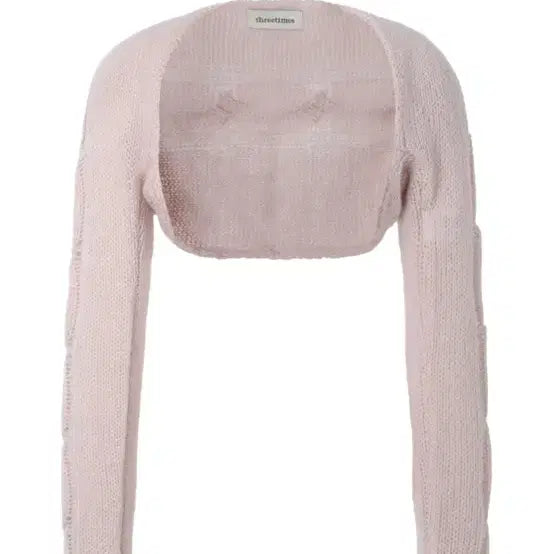 [BUNJANG] threetimes Pink Bolero Knit / threetimes 쓰리타임즈 캔디 핑크 볼레로 니트