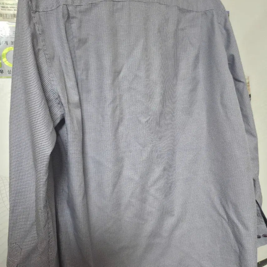 [BUNJANG] S.T. Dupont Men's Long Sleeve Shirt Fine Check Pattern / 에스티듀퐁 남성 긴팔 셔츠 잔체크 패턴