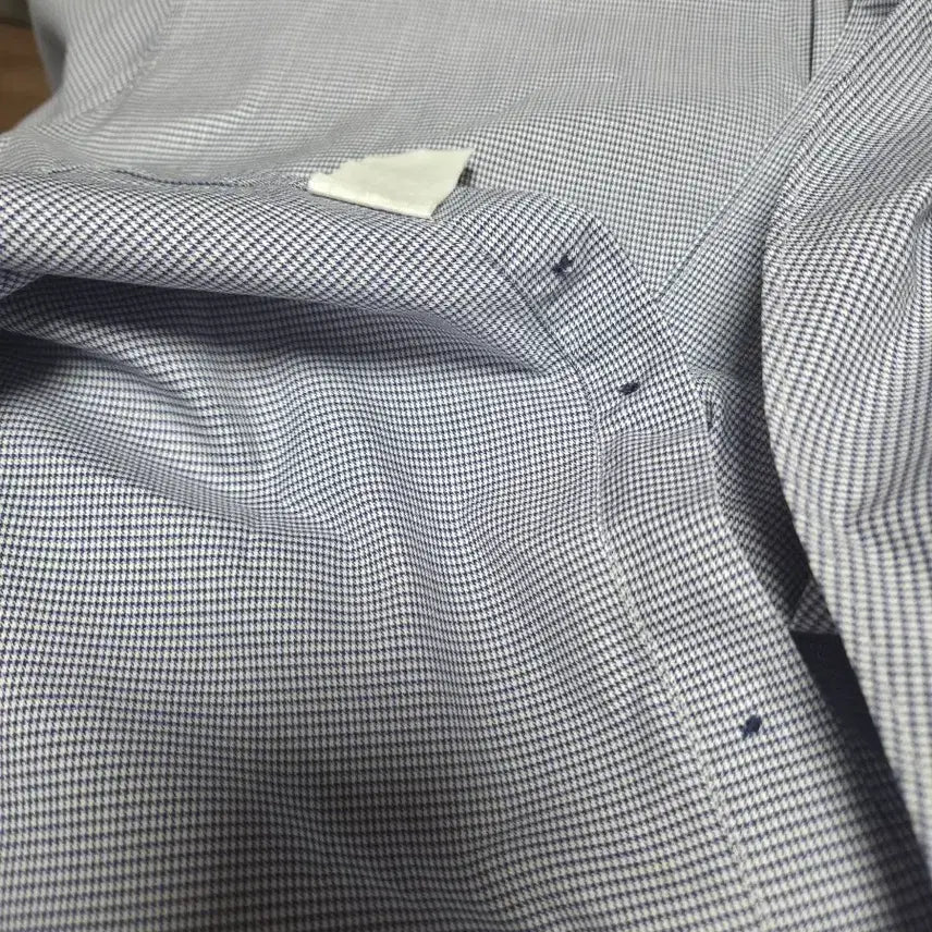 [BUNJANG] S.T. Dupont Men's Long Sleeve Shirt Fine Check Pattern / 에스티듀퐁 남성 긴팔 셔츠 잔체크 패턴