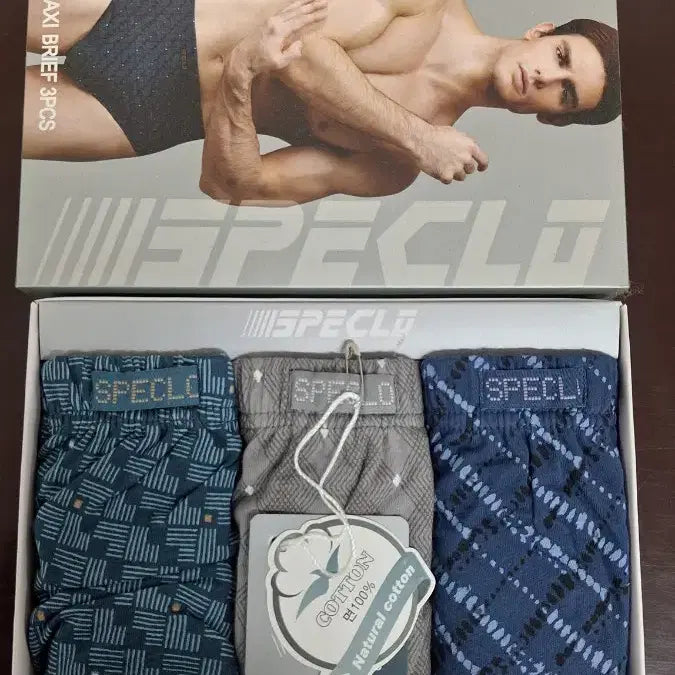 [BUNJANG] Speclo 525 Men's Briefs (3-Pack) / 새상품 순면 남자삼각팬티 3매 95호 스페클로 525