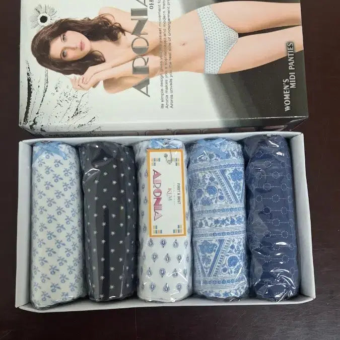 [BUNJANG] Women's Midi Panties 5-Piece Set (Size 85, Aronia) / 새상품 85호 아로니아 면스판 여성 미디 팬티 5매 세트 2024
