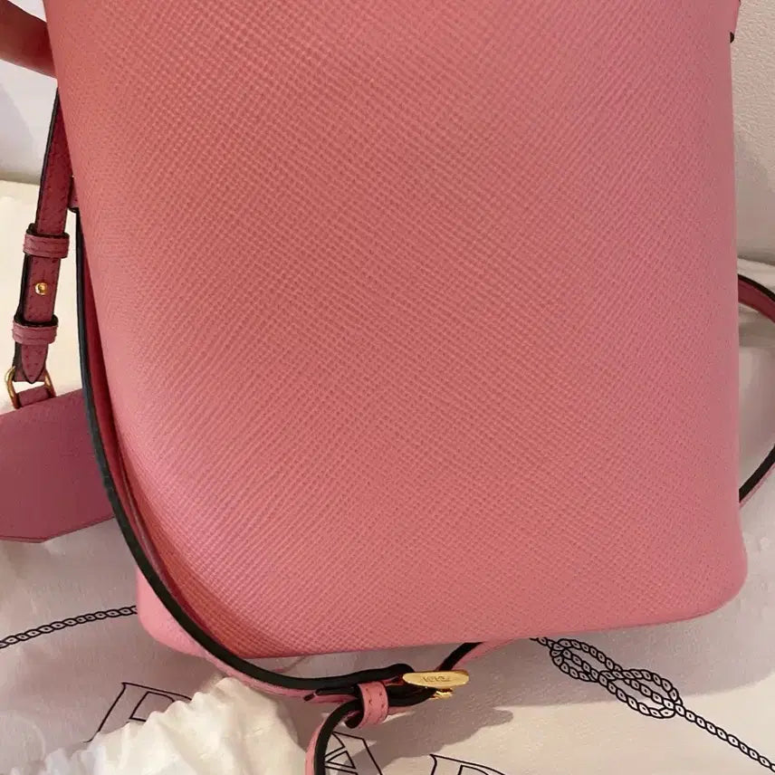 [BUNJANG] Prada Double Panier Small Pink Handbag / 프라다 두블레 파니에 스몰 핑크 프라다 가방