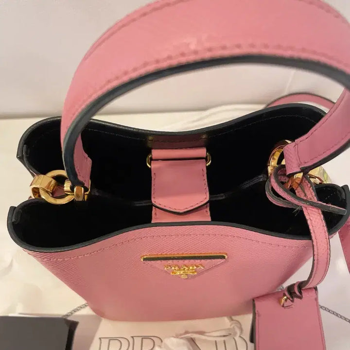 [BUNJANG] Prada Double Panier Small Pink Handbag / 프라다 두블레 파니에 스몰 핑크 프라다 가방