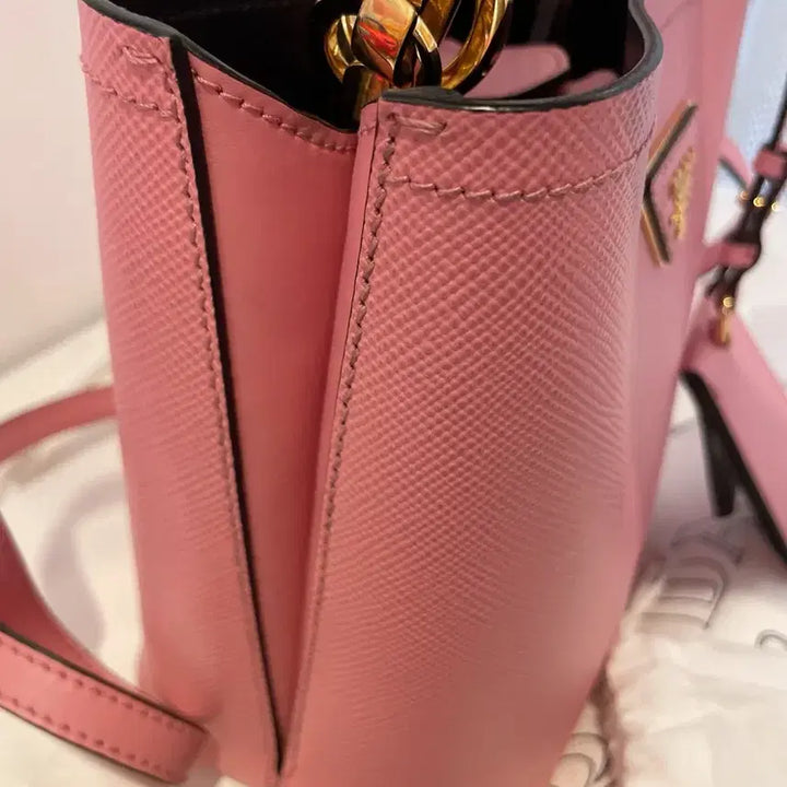 [BUNJANG] Prada Double Panier Small Pink Handbag / 프라다 두블레 파니에 스몰 핑크 프라다 가방