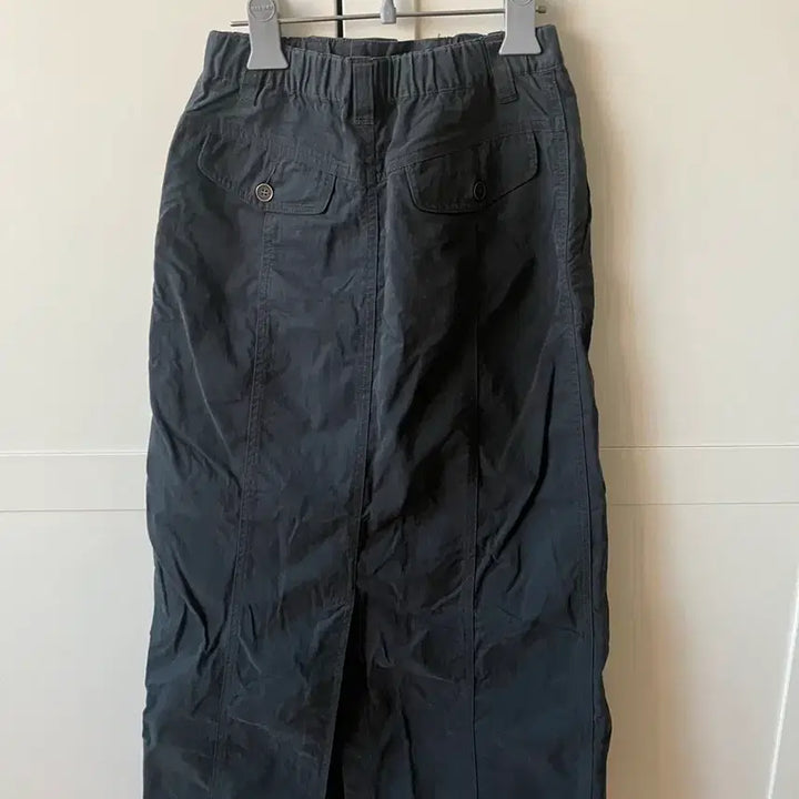 [BUNJANG] Vintage Charcoal Long Skirt XS / 해외 빈티지 차콜 뒷밴딩 롱스커트 xs