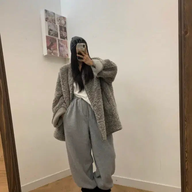 [BUNJANG] Bel 201 Miyu Shearling Coat / 벨201 미유 양털 코트