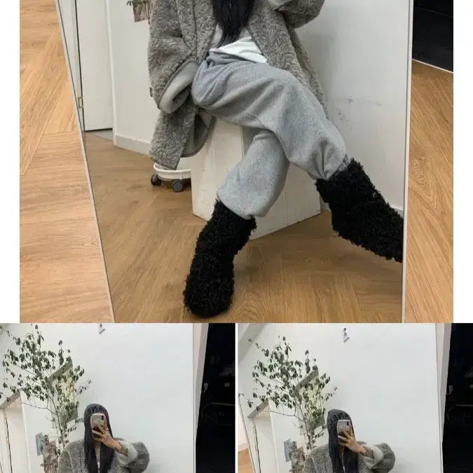 [BUNJANG] Bel 201 Miyu Shearling Coat / 벨201 미유 양털 코트