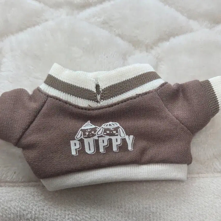 [BUNJANG] 10cm Doll Brown Sweatshirt / 무속성 솜인형 10cm 옷 갈색 맨투맨 단품