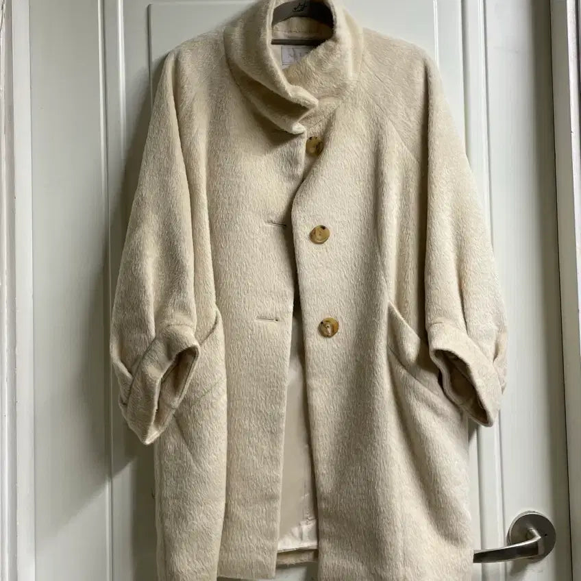 [BUNJANG] Mine Lama Wool Blend Coat / 한섬 마인 라마 혼방 울 코트