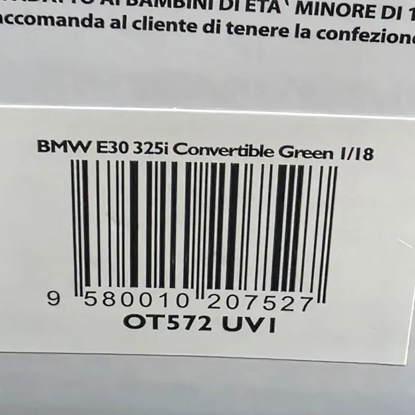 [BUNJANG] Otto BMW E30 325i Convertible Diecast Model / 1/18 오또 BMW E30 325i 컨버터블