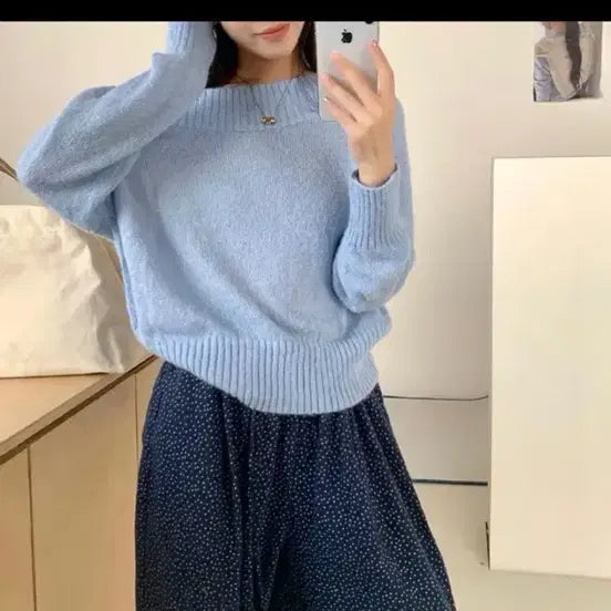 [BUNJANG] Off-Shoulder Knit Top / 에이블리 오프숄더 겸 일반니트