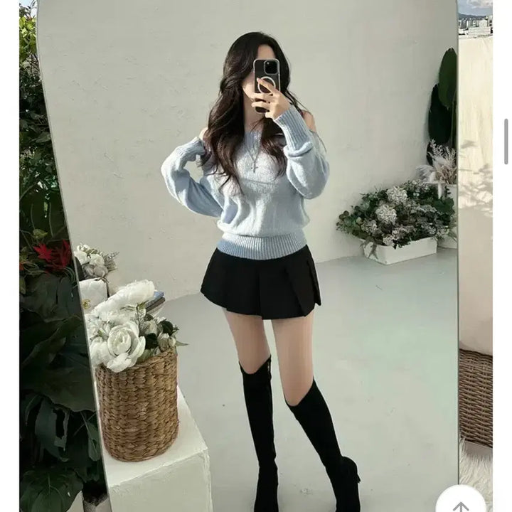 [BUNJANG] Off-Shoulder Knit Top / 에이블리 오프숄더 겸 일반니트