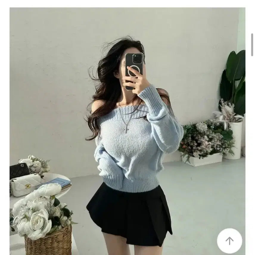 [BUNJANG] Off-Shoulder Knit Top / 에이블리 오프숄더 겸 일반니트