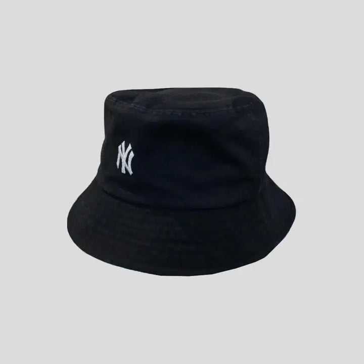[SOLD OUT] MLB 엠엘비 블랙 뉴욕양키즈 팀로고 코튼 벙거지 버킷햇 60