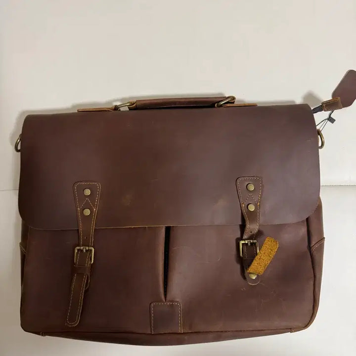 [BUNJANG] Natural Cowhide Leather Briefcase / 천연 소가죽 브리프케이스