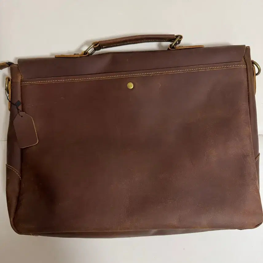 [BUNJANG] Natural Cowhide Leather Briefcase / 천연 소가죽 브리프케이스