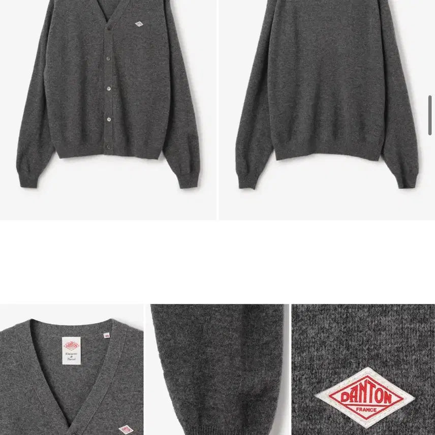 [BUNJANG] Danton V-Neck Cardigan Carbon 25FW / [40] 25FW 단톤 브이넥 가디건 카본컬러