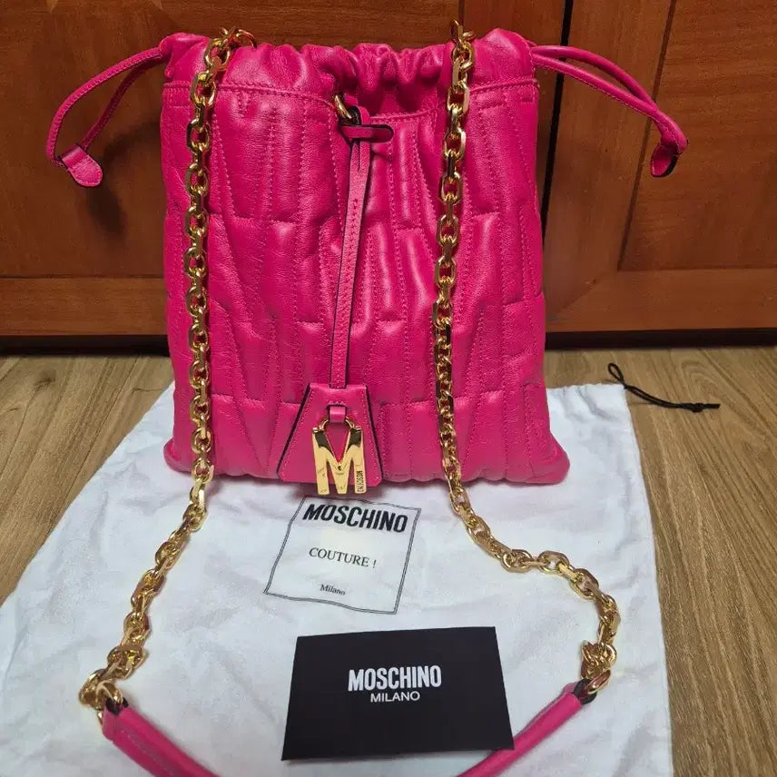 [BUNJANG] MOSCHINO Leather Shoulder Cross Bag / 이태리 MOSCHINO 모스키노 가죽  숄더 크로스 백