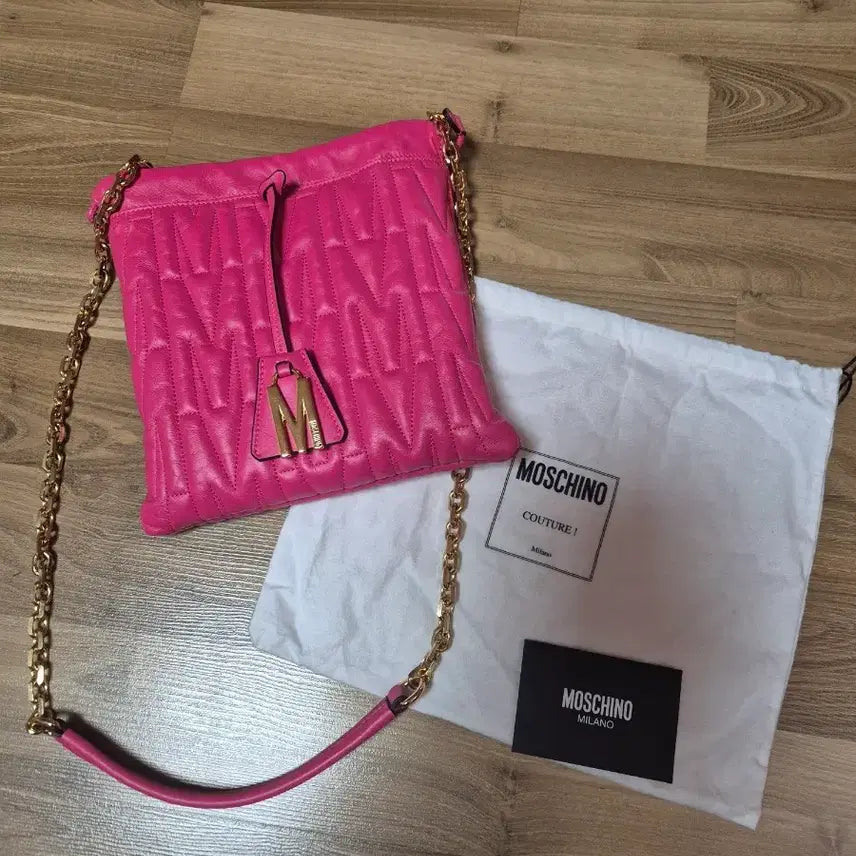 [BUNJANG] MOSCHINO Leather Shoulder Cross Bag / 이태리 MOSCHINO 모스키노 가죽  숄더 크로스 백