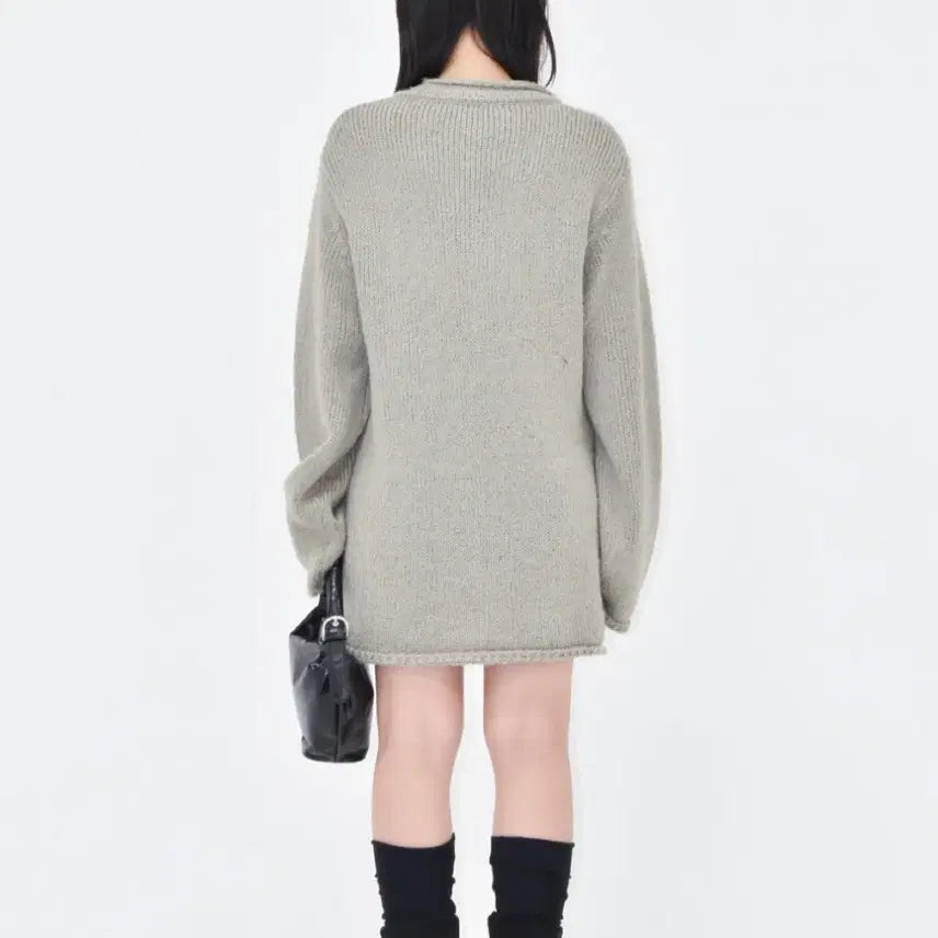 [BUNJANG] Modniche V-Neck Layered Vintage Dress / 새상품) 모드니치 스트링 브이넥 니트 레이어드 빈티지 원피스