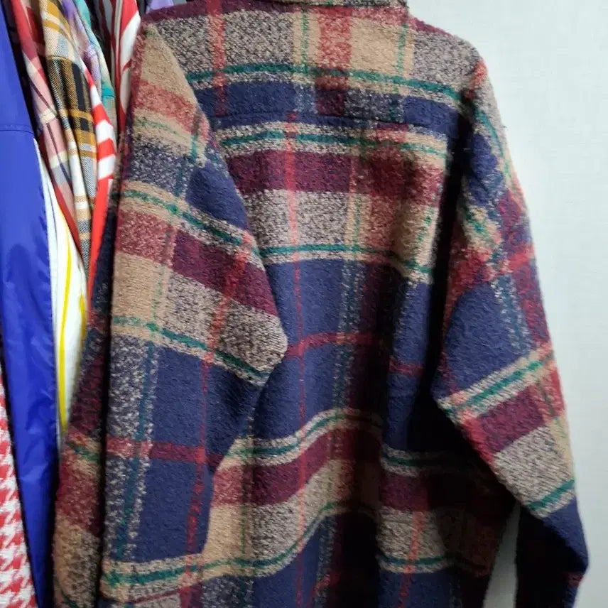 [BUNJANG] Checkered Shirt Cardigan Jacket - Large / 체크 셔츠 가디건 자켓 라지