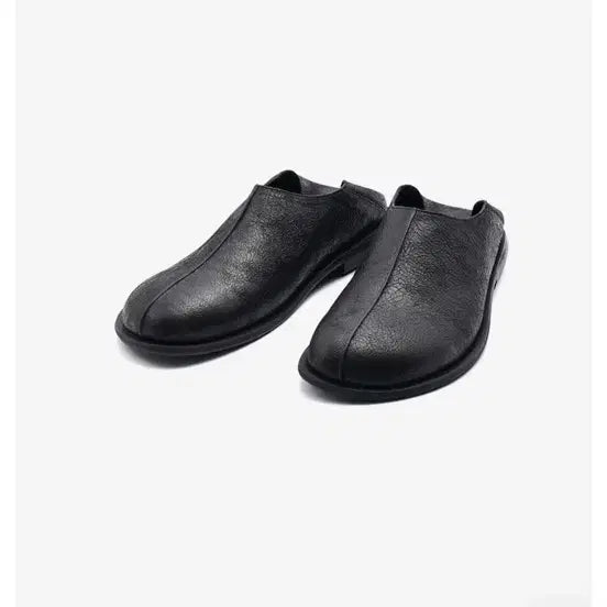 [BUNJANG] Insilence Crack Leather Clogs Black / [280] 인사일런르 크랙 레더 클로그 BLACK