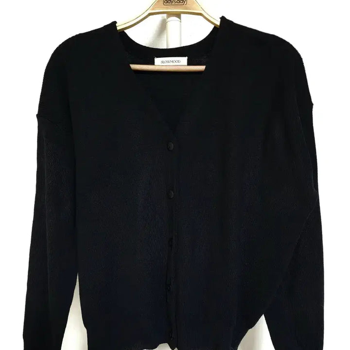 [BUNJANG] Slow and Plain Day Basic Cardigan Black / 슬로우앤드 플레인 데이베이직 가디건 블랙