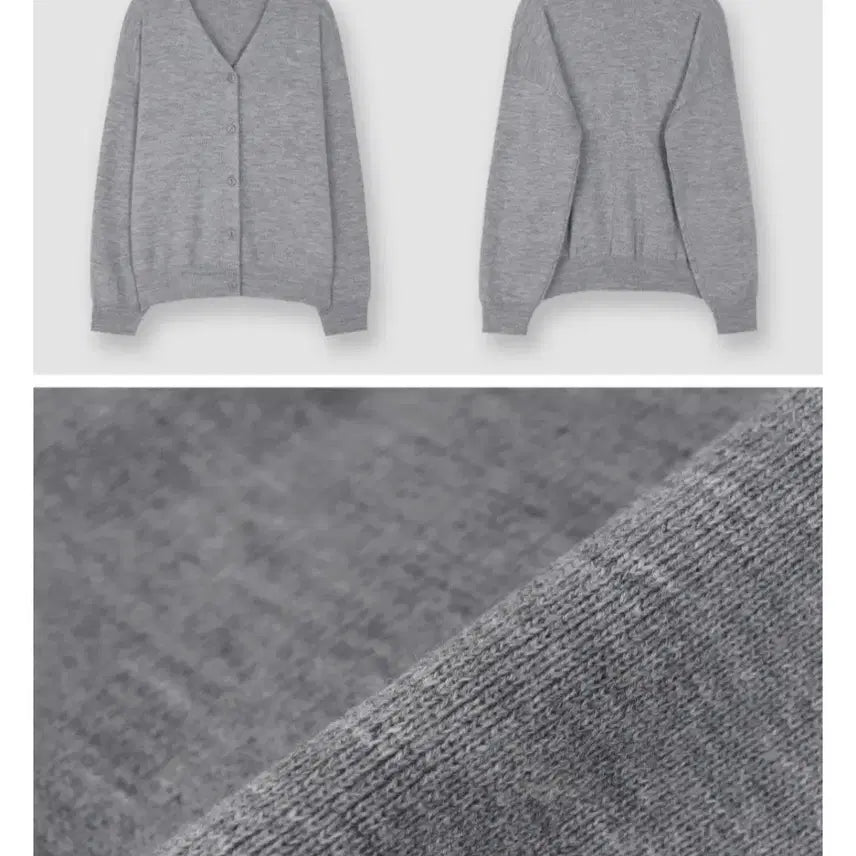 [BUNJANG] Slow and Simple Day Basic Cardigan Grey / 슬로우앤드 데이 베이직 가디건 그레이