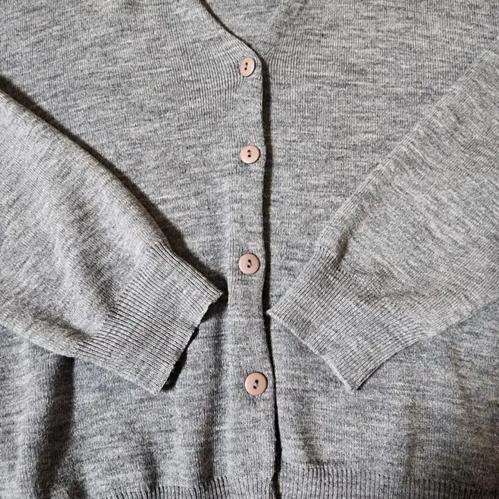 [BUNJANG] Slow and Simple Day Basic Cardigan Grey / 슬로우앤드 데이 베이직 가디건 그레이
