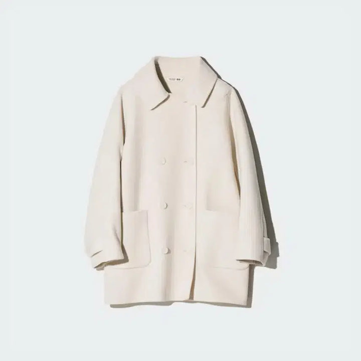 [BUNJANG] Uniqlo Double Face Half Coat Off White M / 유니클로 더블페이스 하프코트 오프화이트 M