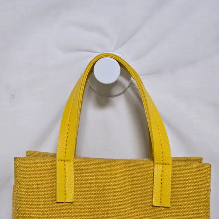 [BUNJANG] Alice Martha Yellow Square Mini Tote Crossbody Bag / 앨리스 마샤 옐로우 사각 미니 토트백 크로스백 0129