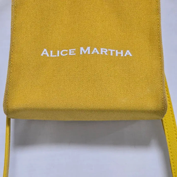 [BUNJANG] Alice Martha Yellow Square Mini Tote Crossbody Bag / 앨리스 마샤 옐로우 사각 미니 토트백 크로스백 0129