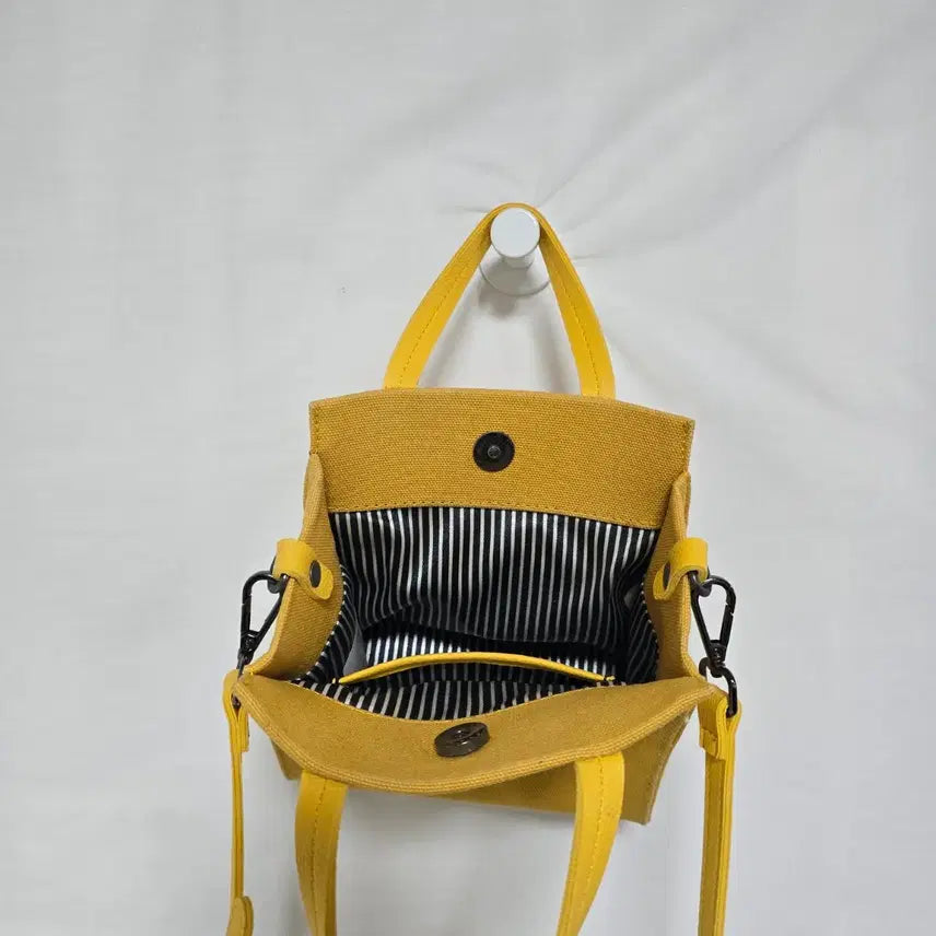 [BUNJANG] Alice Martha Yellow Square Mini Tote Crossbody Bag / 앨리스 마샤 옐로우 사각 미니 토트백 크로스백 0129