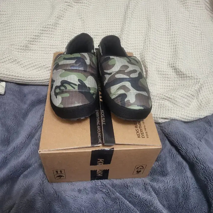 [BUNJANG] North Face Nuptse Mule Camo Khaki / (285)새상품 노스페이스  눕시 뮬 카모 카키