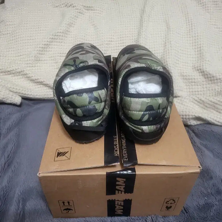 [BUNJANG] North Face Nuptse Mule Camo Khaki / (285)새상품 노스페이스  눕시 뮬 카모 카키