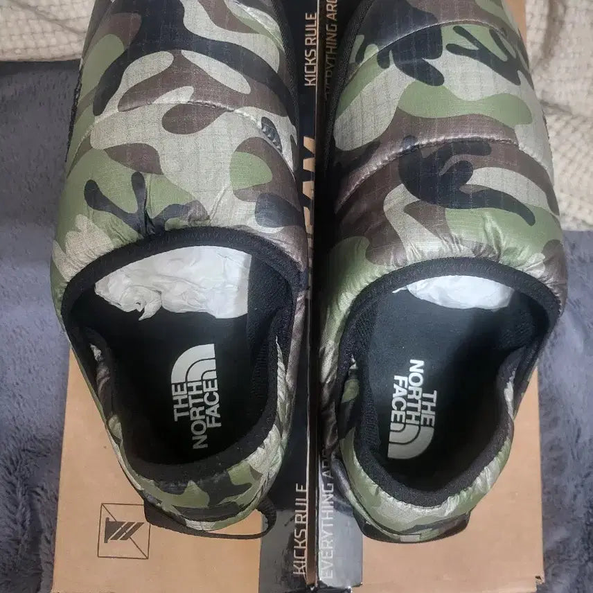 [BUNJANG] North Face Nuptse Mule Camo Khaki / (285)새상품 노스페이스  눕시 뮬 카모 카키