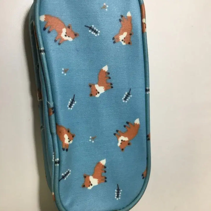 [BUNJANG] Sky Blue Fox Pencil Case / 하늘색 여우 필통