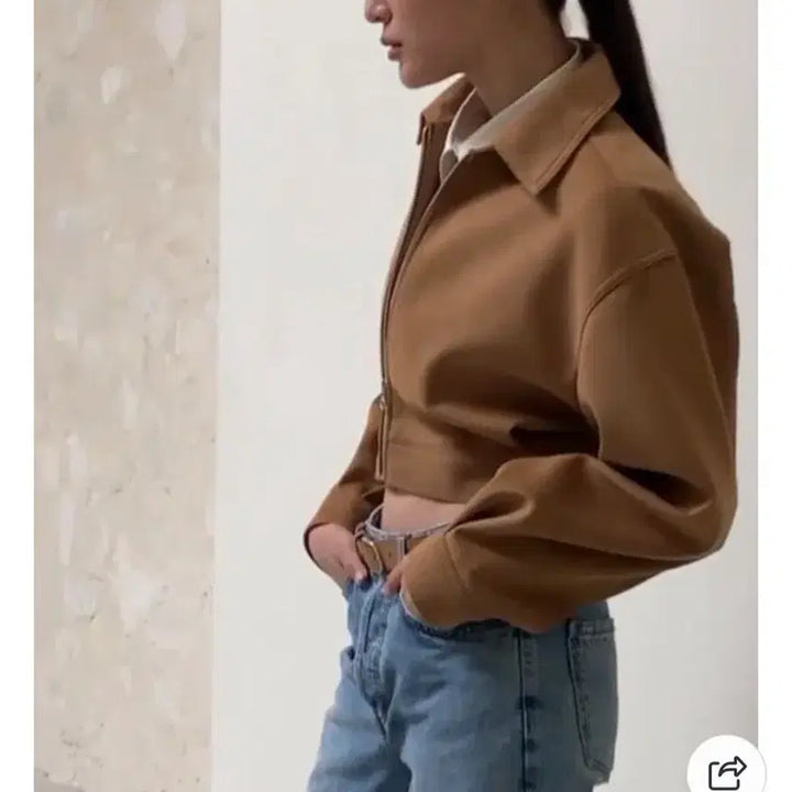 [BUNJANG] London Plat Suede Short Jacket / 런던플랏 스웨이드 숏자켓