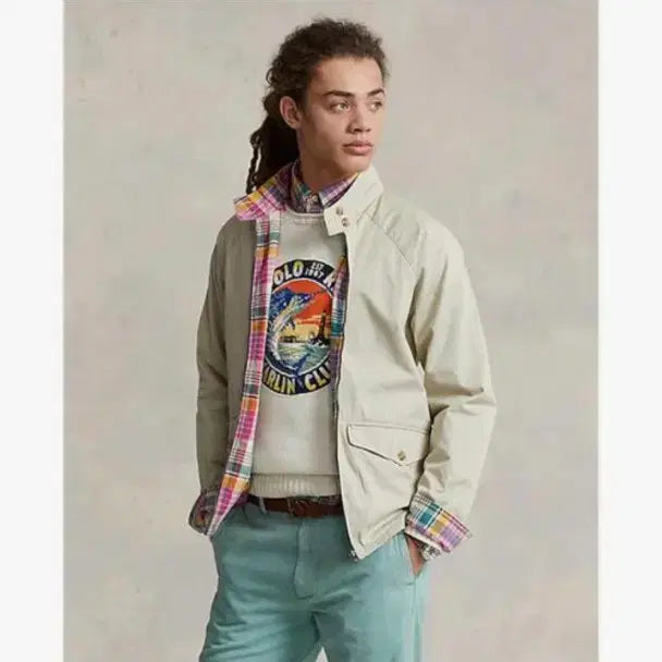 [BUNJANG] Polo Barracuda Reversible Cotton Jacket M / 폴로 양면   코튼 자켓 바라쿠다 m 100