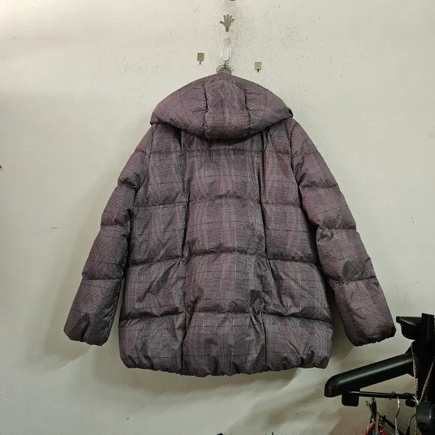 [BUNJANG] Check Pattern Padded Jumper / 체크 패턴 패딩 점퍼