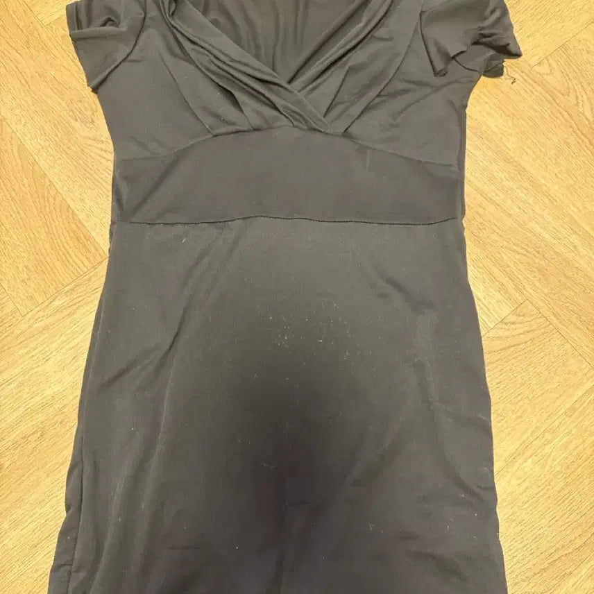[BUNJANG] ZARA Pearl Embellished Black Sweater Dress / 후드 스웨터 니트 원피스 블랙 명품 수입 자라 진주