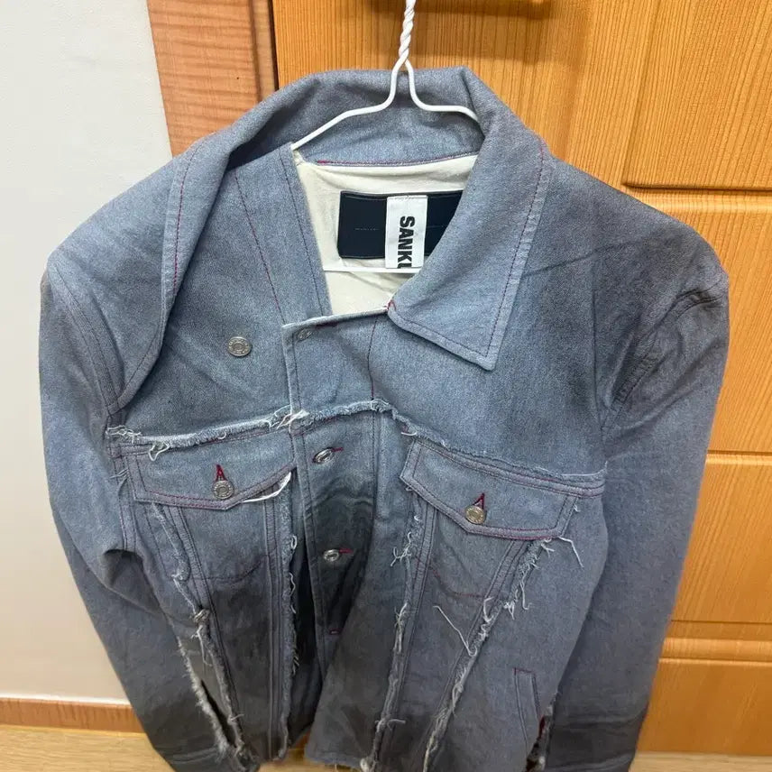 [BUNJANG] Sankuanz Asymmetric Denim Jacket / (M) 산쿠안즈 비대칭 데님 자켓