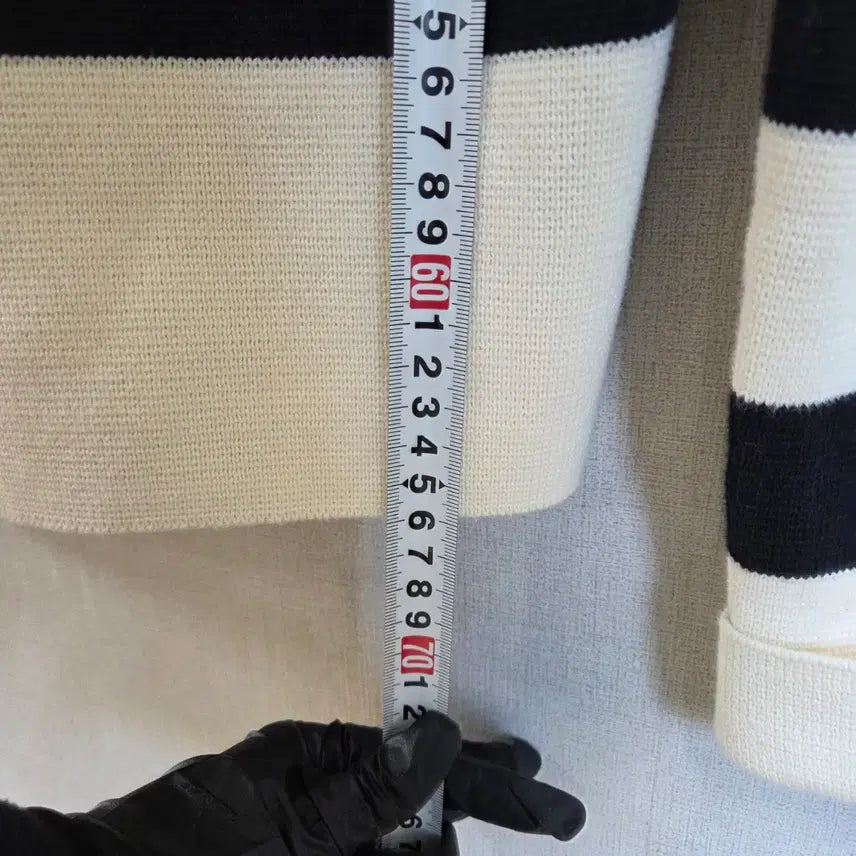 [BUNJANG] 아르켓 스트라이프 카라 니트 M / 아르켓 스트라이프 카라 니트 M